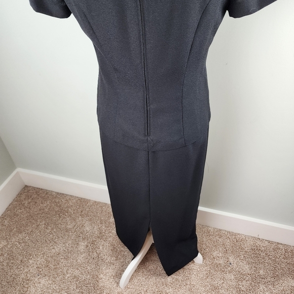 Jessica Howard Sequin Tiered Front Short Sleeve Full Length Lined Dress Size 8 - Picture 6 of 11